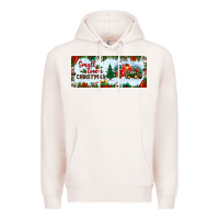 Pale Pink small town christmas Premium Hoodie - BundleAndBundleShop