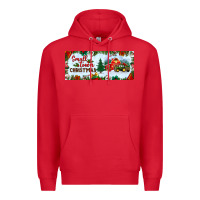 Red small town christmas Premium Hoodie - BundleAndBundleShop