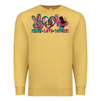 Antique Gold peace love cowgirl Premium Sweatshirt - Zillion Design Studio