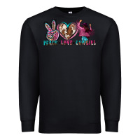 Black peace love cowgirl Premium Sweatshirt - Zillion Design Studio