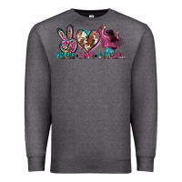 Charcoal Heather peace love cowgirl Premium Sweatshirt - Zillion Design Studio