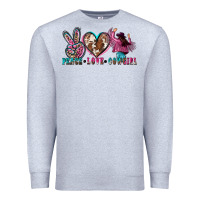 Heather Grey peace love cowgirl Premium Sweatshirt - Zillion Design Studio
