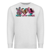 Oatmeal Heather peace love cowgirl Premium Sweatshirt - Zillion Design Studio