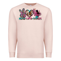 Pale Pink peace love cowgirl Premium Sweatshirt - Zillion Design Studio