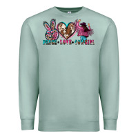 Seafoam peace love cowgirl Premium Sweatshirt - Zillion Design Studio