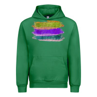 Emerald Green Purple Cyan Colored Triple Brush Strokes Urban Hoodie - Bettercallsaul