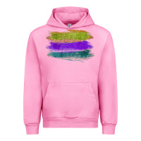 Fuchsia Pink Green Purple Cyan Colored Triple Brush Strokes Urban Hoodie - Bettercallsaul