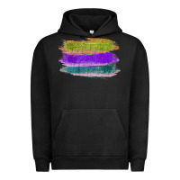 Pigment Black Green Purple Cyan Colored Triple Brush Strokes Urban Hoodie - Bettercallsaul