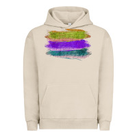 Pigment French Oak Green Purple Cyan Colored Triple Brush Strokes Urban Hoodie - Bettercallsaul