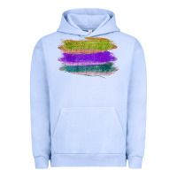 Pigment Grape Ice Green Purple Cyan Colored Triple Brush Strokes Urban Hoodie - Bettercallsaul