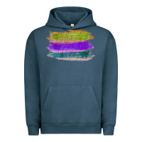 Pigment Midnight Navy Green Purple Cyan Colored Triple Brush Strokes Urban Hoodie - Bettercallsaul