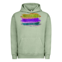 Pigment Oil Green Green Purple Cyan Colored Triple Brush Strokes Urban Hoodie - Bettercallsaul