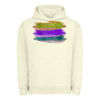 Pigment Pistachio Green Purple Cyan Colored Triple Brush Strokes Urban Hoodie - Bettercallsaul
