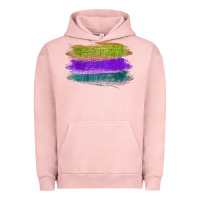 Pigment Salmon Green Purple Cyan Colored Triple Brush Strokes Urban Hoodie - Bettercallsaul