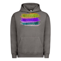 Pigment Tornado Green Purple Cyan Colored Triple Brush Strokes Urban Hoodie - Bettercallsaul