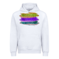 White Green Purple Cyan Colored Triple Brush Strokes Urban Hoodie - Bettercallsaul