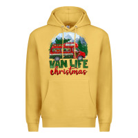 Antique Gold van life christmas Premium Hoodie - BundleAndBundleShop