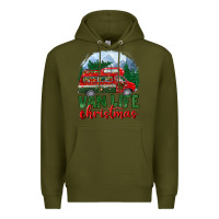 Army Green van life christmas Premium Hoodie - BundleAndBundleShop