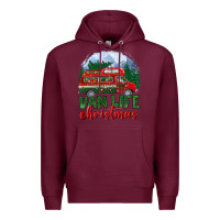 Burgundy van life christmas Premium Hoodie - BundleAndBundleShop