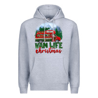 Heather Grey van life christmas Premium Hoodie - BundleAndBundleShop