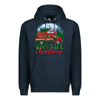 Navy van life christmas Premium Hoodie - BundleAndBundleShop