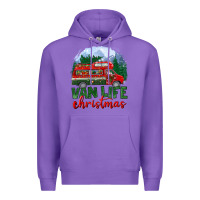 Purple van life christmas Premium Hoodie - BundleAndBundleShop