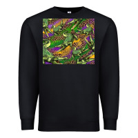 Black mardi gras louisiana crocodile leopard Premium Sweatshirt - RanaPortraitStore