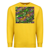 Lemon mardi gras louisiana crocodile leopard Premium Sweatshirt - RanaPortraitStore