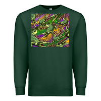 Sports Green mardi gras louisiana crocodile leopard Premium Sweatshirt - RanaPortraitStore