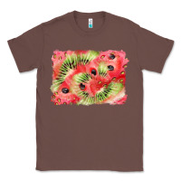 Chestnut watermelon strawberry kiwi background Classic Tee - BarkalooDesign