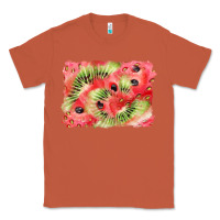 Copper watermelon strawberry kiwi background Classic Tee - BarkalooDesign