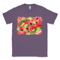 Lavender watermelon strawberry kiwi background Classic Tee - BarkalooDesign