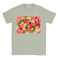 Matcha watermelon strawberry kiwi background Classic Tee - BarkalooDesign