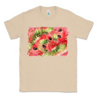 Mushroom watermelon strawberry kiwi background Classic Tee - BarkalooDesign