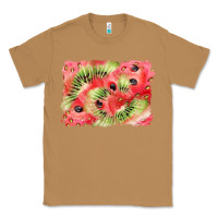 Toasted Coconut watermelon strawberry kiwi background Classic Tee - BarkalooDesign