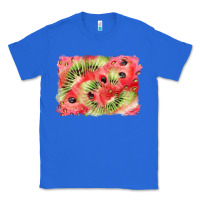 True Royal watermelon strawberry kiwi background Classic Tee - BarkalooDesign