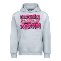 Heather Grey stronger than the storm Urban Hoodie - Artiststas