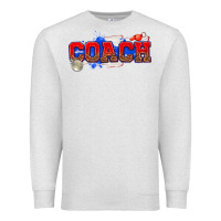 Oatmeal Heather coach Premium Sweatshirt - texasbilliewilder