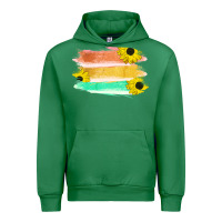 Emerald Colored Triple Sunflower Brush Strokes Urban Hoodie - Bettercallsaul