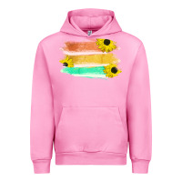 Fuchsia Pink Colored Triple Sunflower Brush Strokes Urban Hoodie - Bettercallsaul