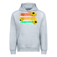 Heather Grey Colored Triple Sunflower Brush Strokes Urban Hoodie - Bettercallsaul