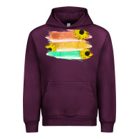 Mauve Wine Colored Triple Sunflower Brush Strokes Urban Hoodie - Bettercallsaul