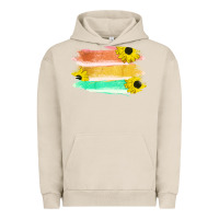 Pigment French Oak Colored Triple Sunflower Brush Strokes Urban Hoodie - Bettercallsaul
