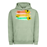 Pigment Oil Green Colored Triple Sunflower Brush Strokes Urban Hoodie - Bettercallsaul