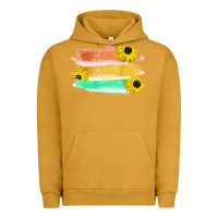 Pigment Peanut Butter Colored Triple Sunflower Brush Strokes Urban Hoodie - Bettercallsaul
