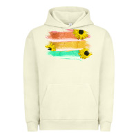 Pigment Pistachio Colored Triple Sunflower Brush Strokes Urban Hoodie - Bettercallsaul