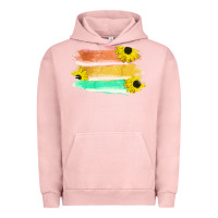 Pigment Salmon Colored Triple Sunflower Brush Strokes Urban Hoodie - Bettercallsaul