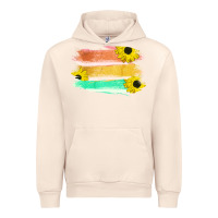 Sandshell Colored Triple Sunflower Brush Strokes Urban Hoodie - Bettercallsaul
