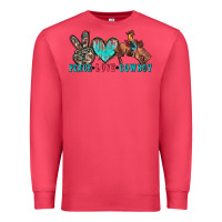 Cardinal peace love cowboy Premium Sweatshirt - Zillion Design Studio