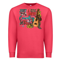 Cardinal just a girl who loves country music Premium Sweatshirt - Zillion Design Studio